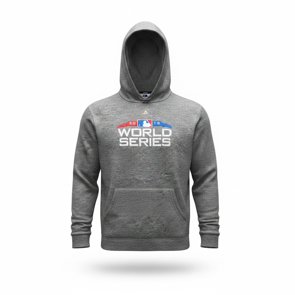 Majestic 2018 World Series MLB Hoodie Mens XL Gray Therma Base Performance NWT